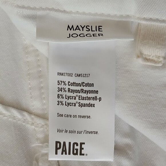 PAIGE Premium Denim Mayslie Jogger in Faded Beige Camo Size 27 - Picture 8 of 9